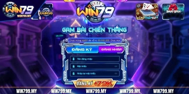 Chuẩn bị tài khoản hợp lệ khi đăng nhập WIN79