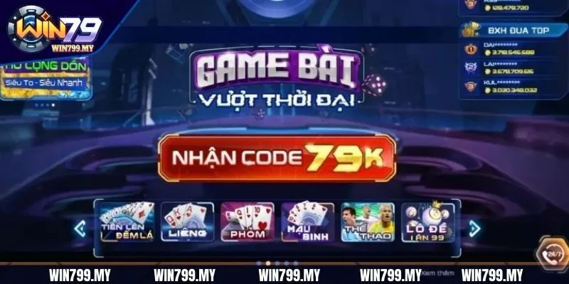 WIN79 với giao diện hiện đại, bắt mắt