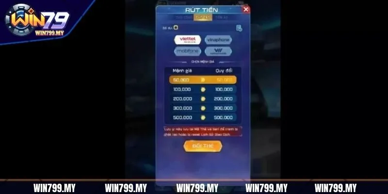 Hỗ trợ đa dạng phương thức rút tiền WIN79 tiện lợi